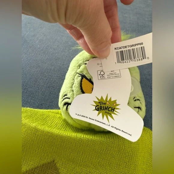 The Grinch Who Stole Christmas Green Plush Bennie Hat Adult One Size Winter New - Picture 2 of 5